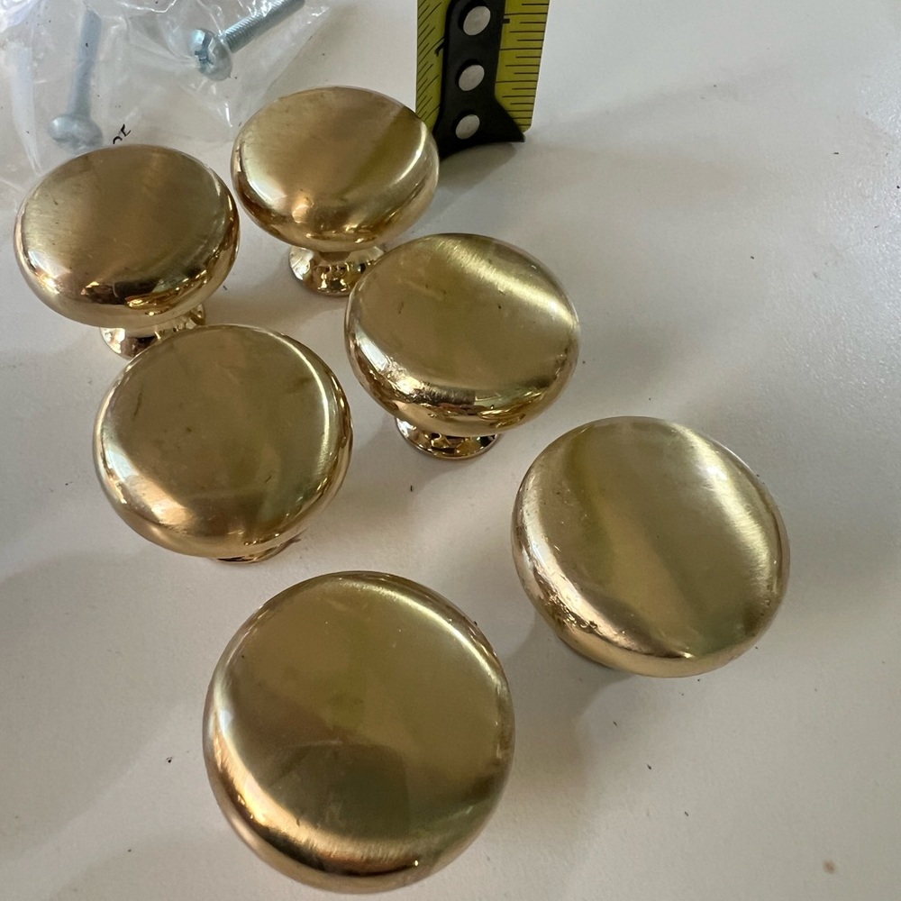 Set of BRASS  Cabinet Knobs by Amerock - Picture 2 of 4